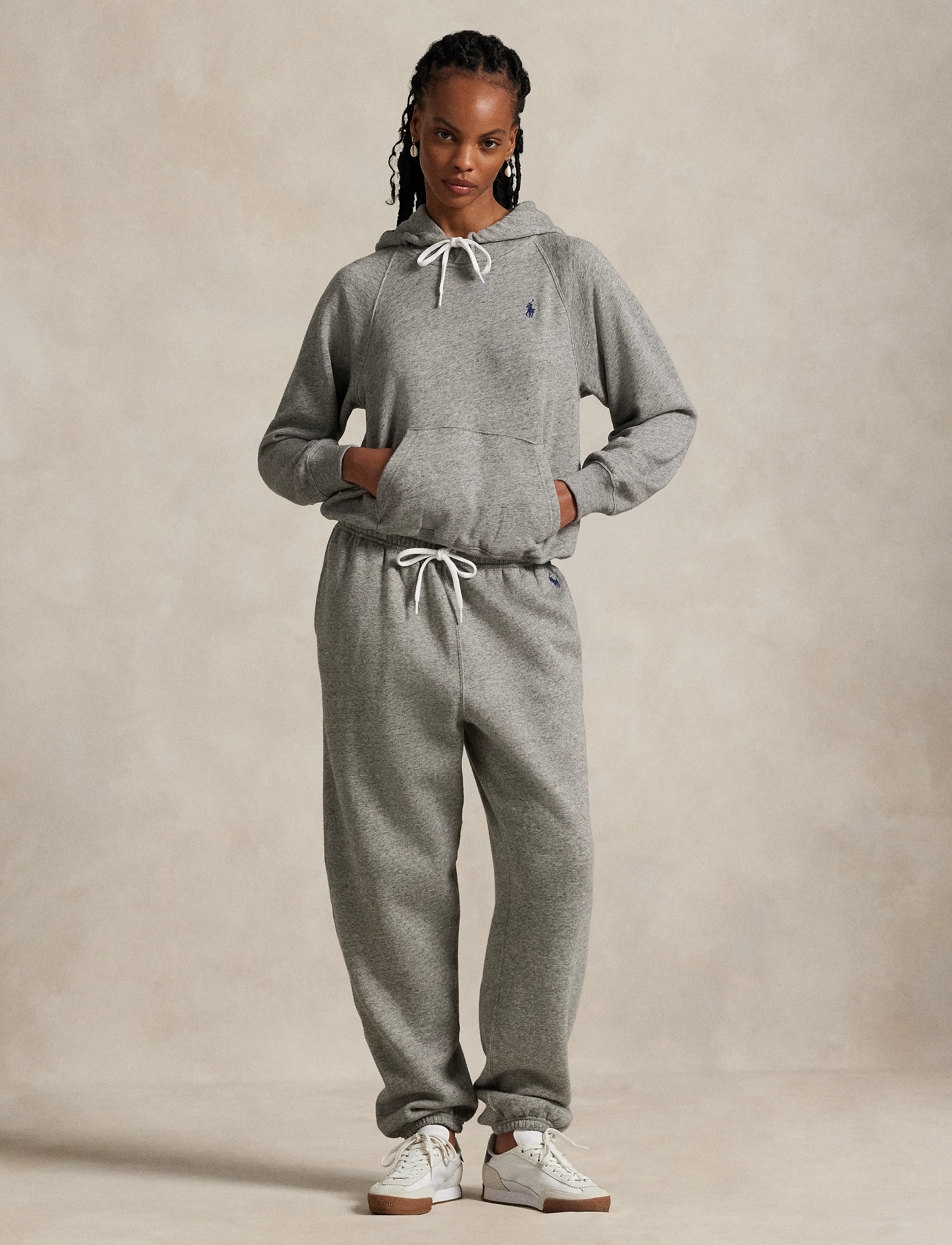 Polo Ralph Lauren - Shrunken Fit Lightweight Fleece Hoodie - hoodies - dark vintage heat - 2