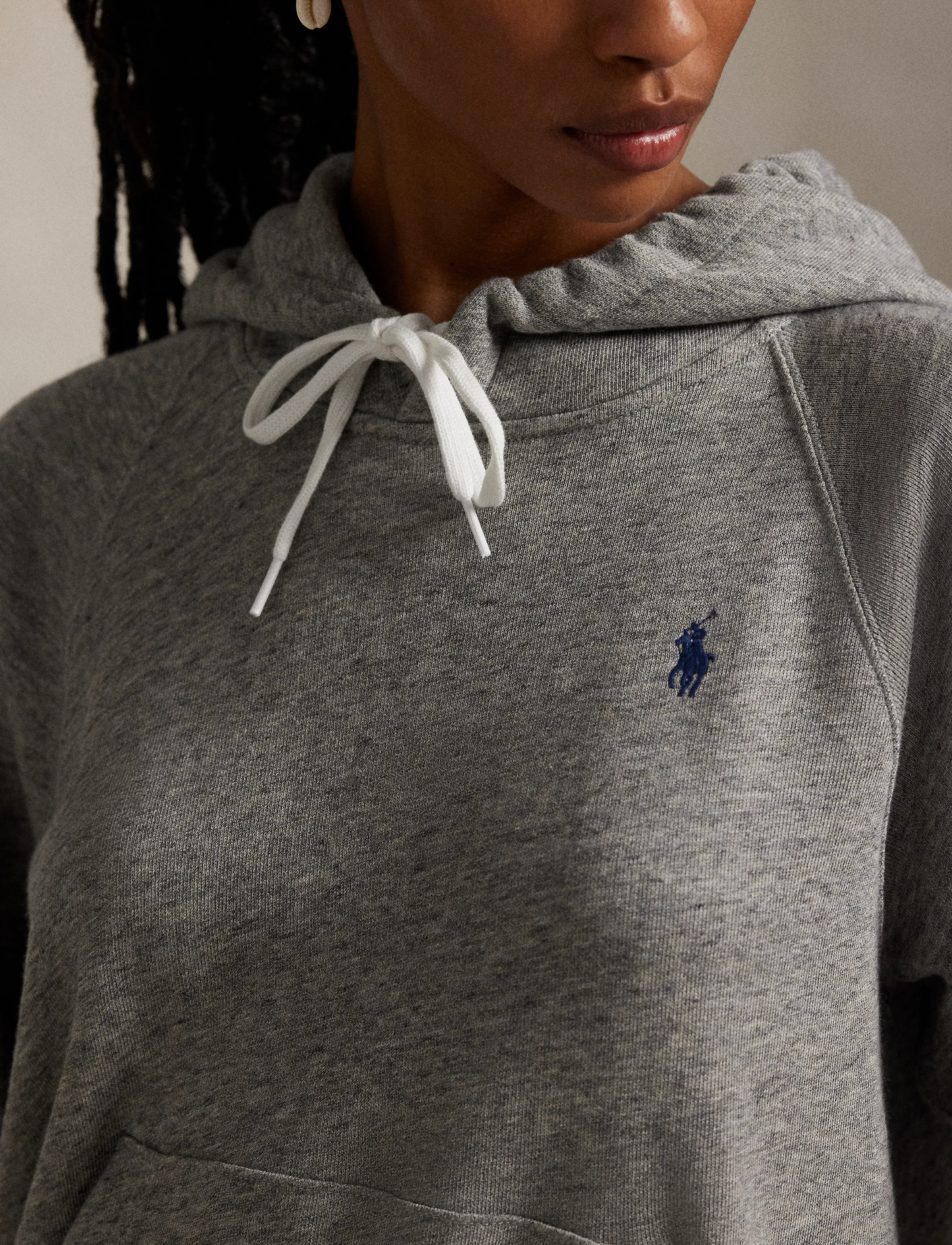 Polo Ralph Lauren - Shrunken Fit Lightweight Fleece Hoodie - hoodies - dark vintage heat - 4