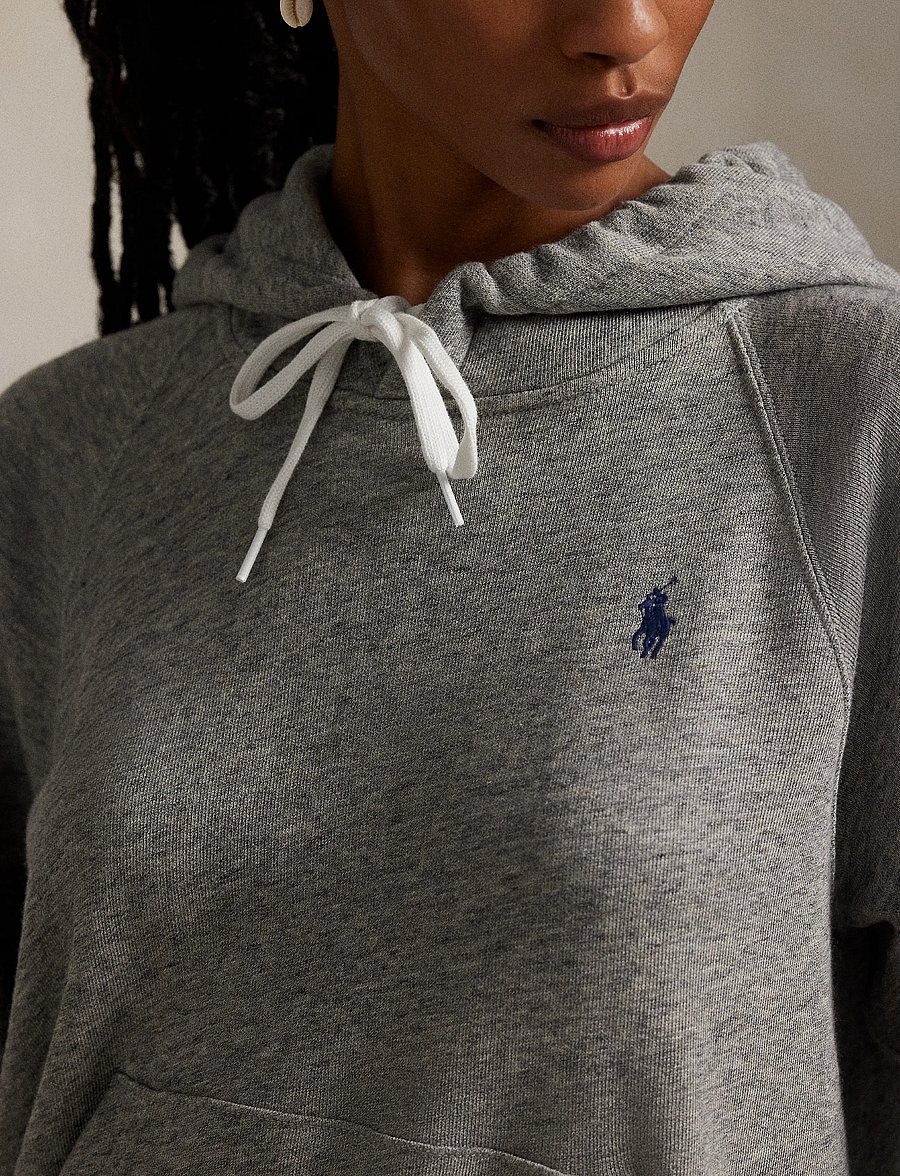 Polo Ralph Lauren - Shrunken Fit Lightweight Fleece Hoodie - kapuutsiga pusad - dark vintage heat - 4