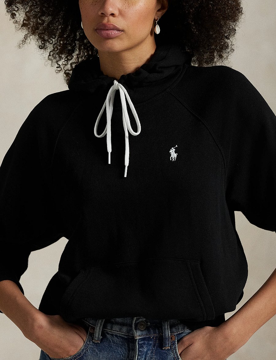 Polo Ralph Lauren - Shrunken Fit Lightweight Fleece Hoodie - hættetrøjer - polo black - 2