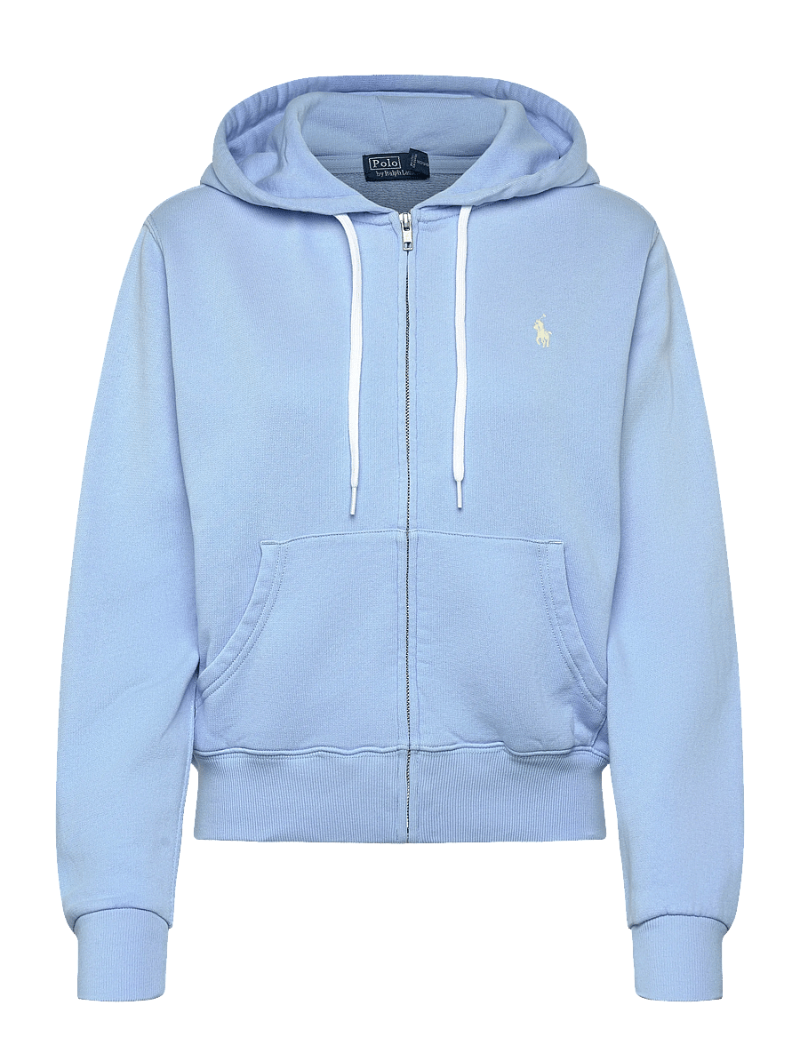 Polo Ralph Lauren - Lightweight Fleece Full-Zip Hoodie - sweatshirts & hættetrøjer - baby blue - 0