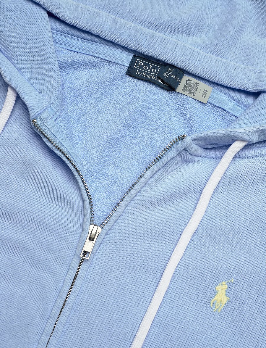 Polo Ralph Lauren - Lightweight Fleece Full-Zip Hoodie - sweatshirts & hættetrøjer - baby blue - 2