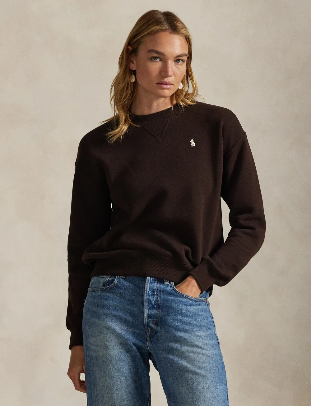 Polo Ralph Lauren - Fleece Crewneck - sweatshirts & hættetrøjer - circuit brown - 3