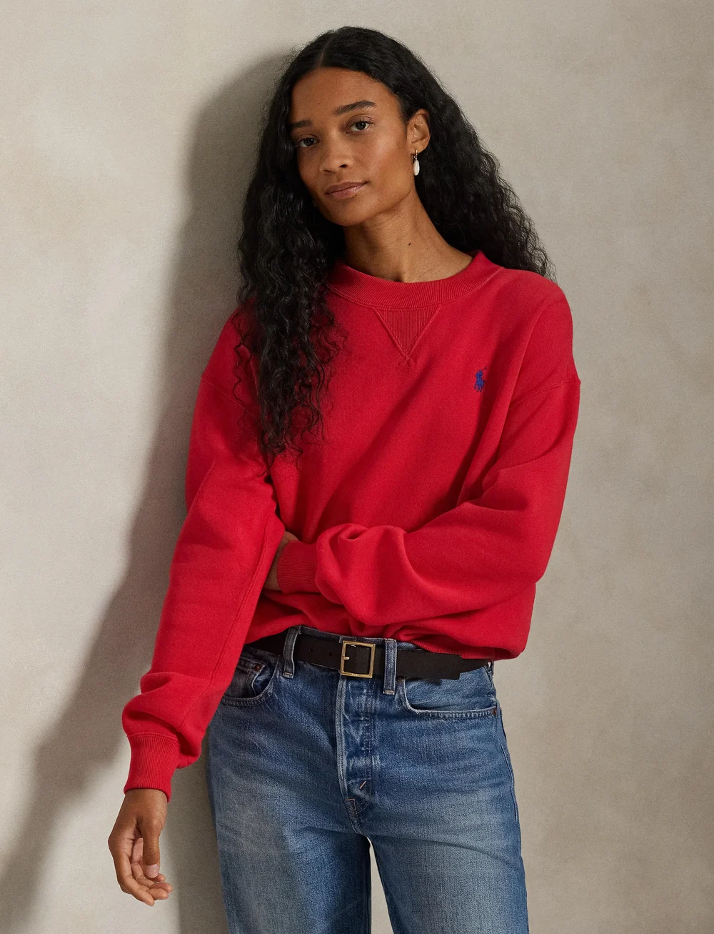 Polo Ralph Lauren - Fleece Crewneck - sweatshirts & hættetrøjer - deep orangey red - 3