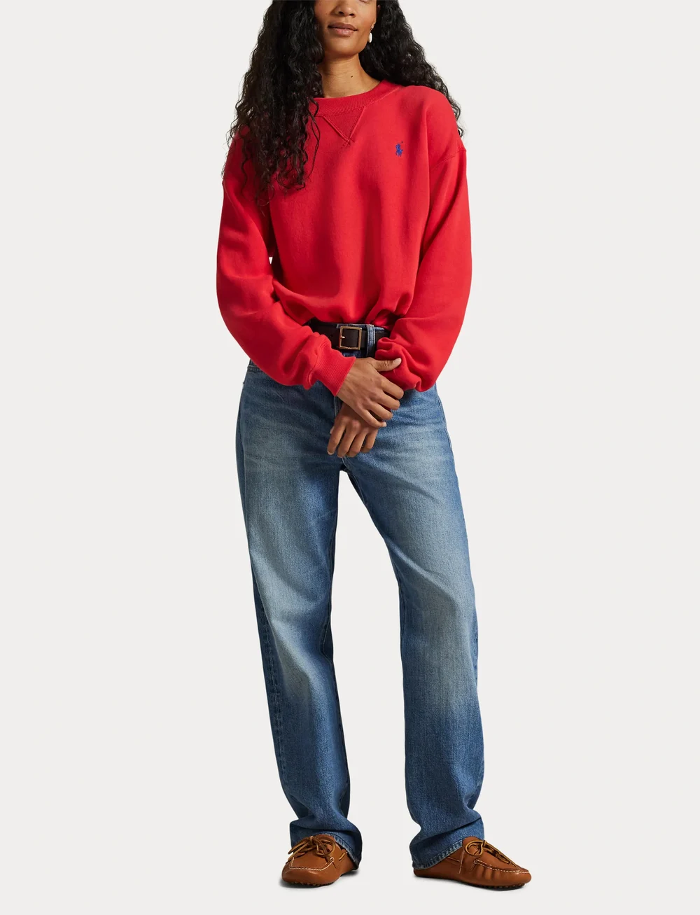 Polo Ralph Lauren - Fleece Crewneck - sweatshirts & hættetrøjer - deep orangey red - 4