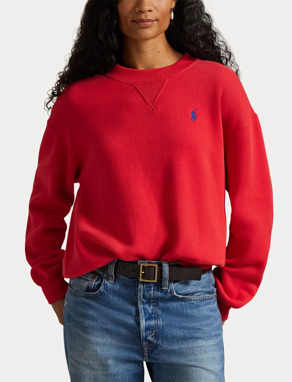 Polo Ralph Lauren - Fleece Crewneck - sweatshirts & hættetrøjer - deep orangey red - 5