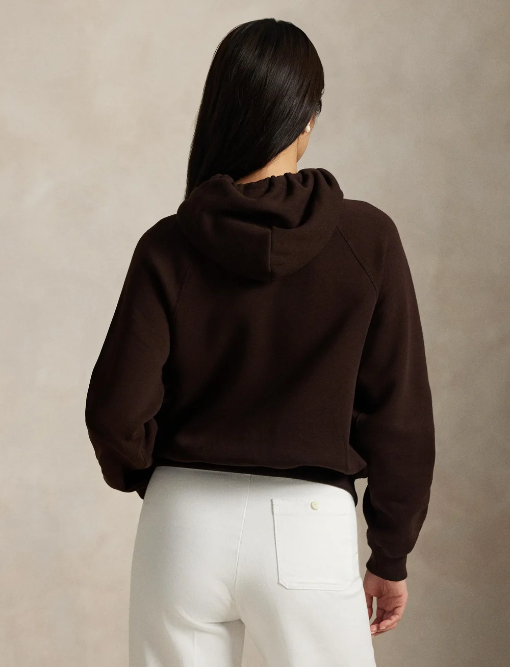 Polo Ralph Lauren - Shrunken Fit Fleece Hoodie - sweatshirts & hoodies - circuit brown - 2