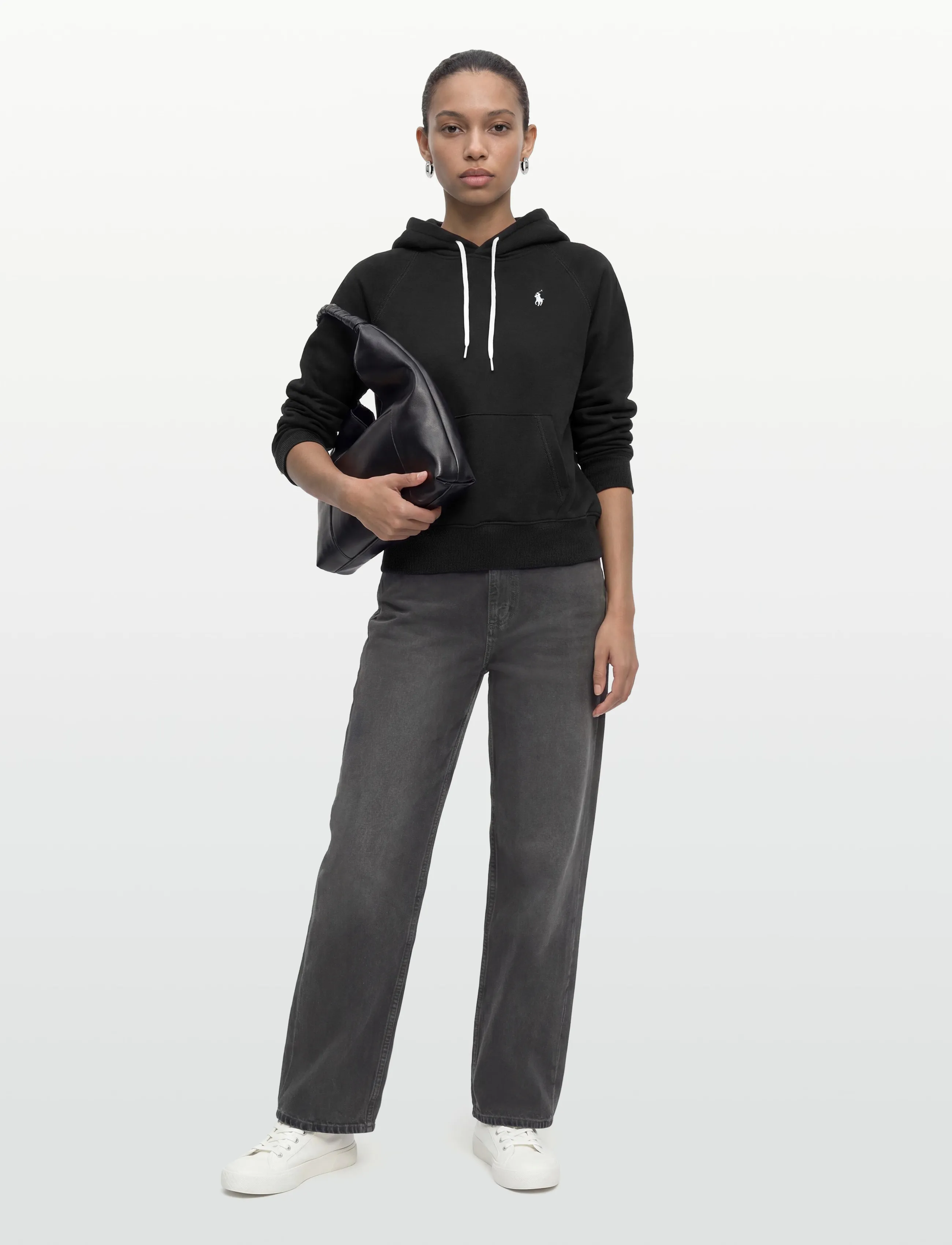 Polo Ralph Lauren Shrunken Fit Fleece Hoodie - Ralph Lauren - POLO BLACK / black