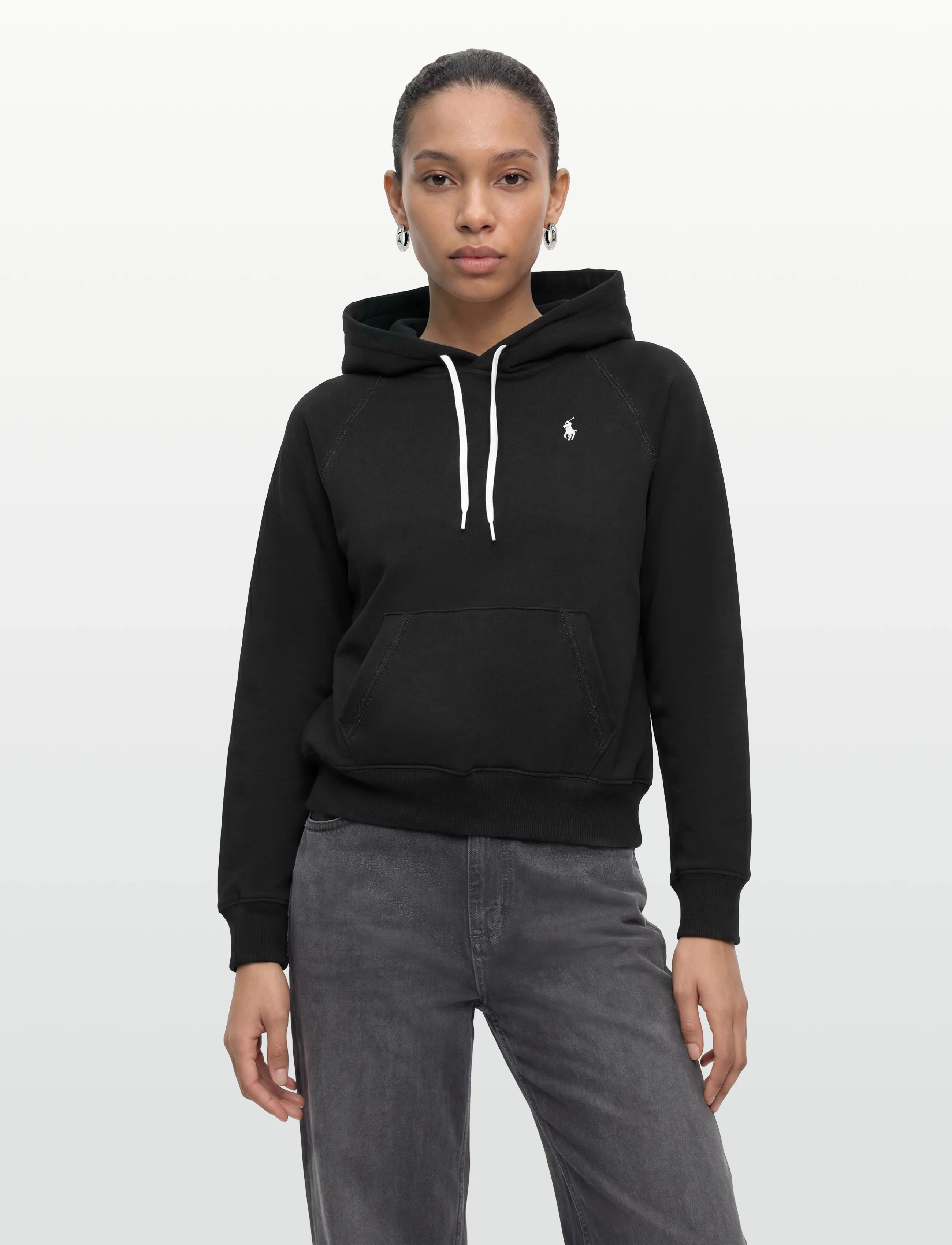 Polo Ralph Lauren - Shrunken Fit Fleece Hoodie - sweatshirts et sweats à capuche - polo black - 3