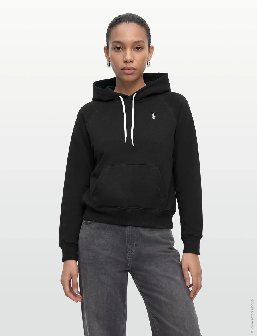 Polo Ralph Lauren - Shrunken Fit Fleece Hoodie - sweatshirts et sweats à capuche - polo black - 3