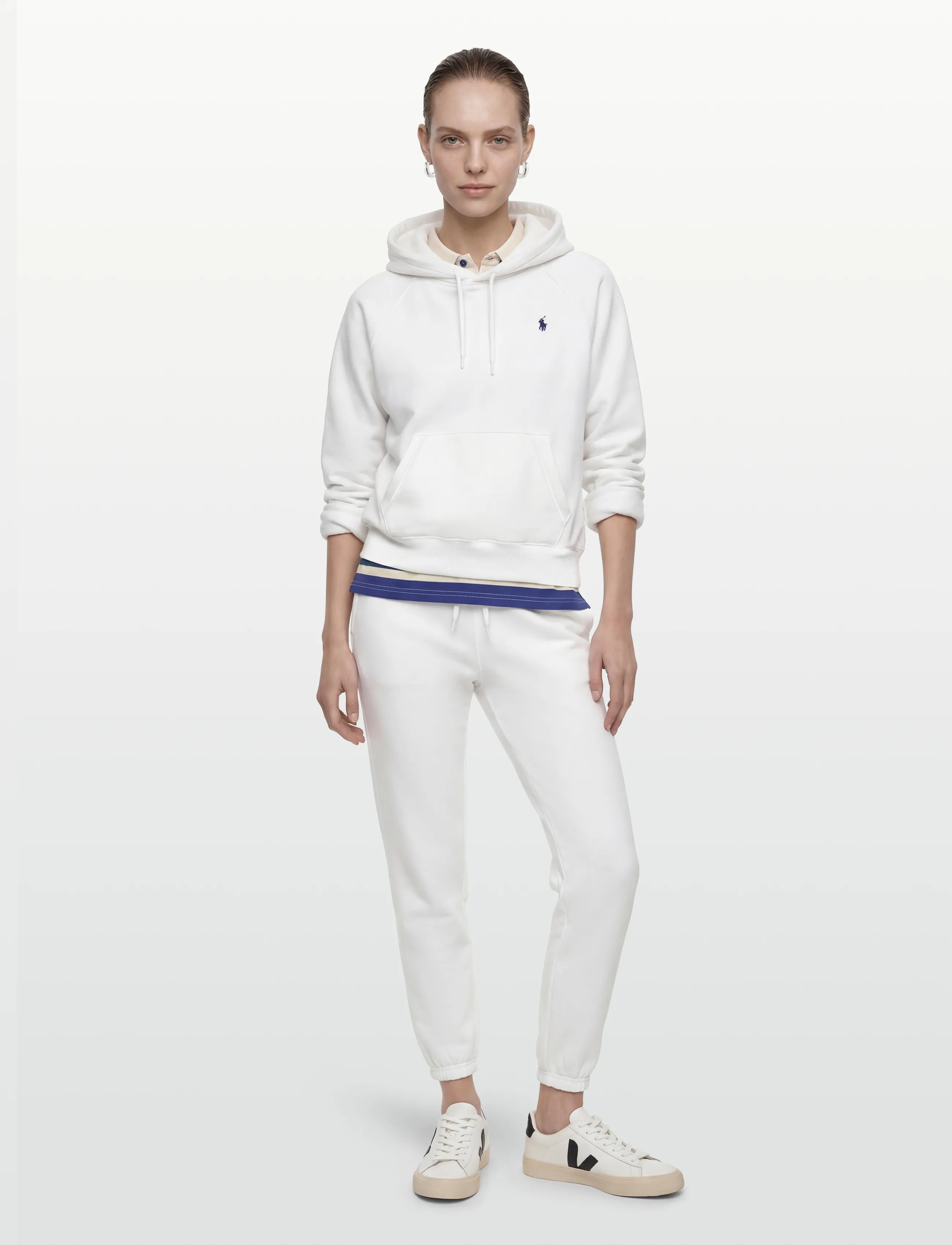 Polo Ralph Lauren Shrunken Fit Fleece Hoodie - Ralph Lauren - WHITE / white