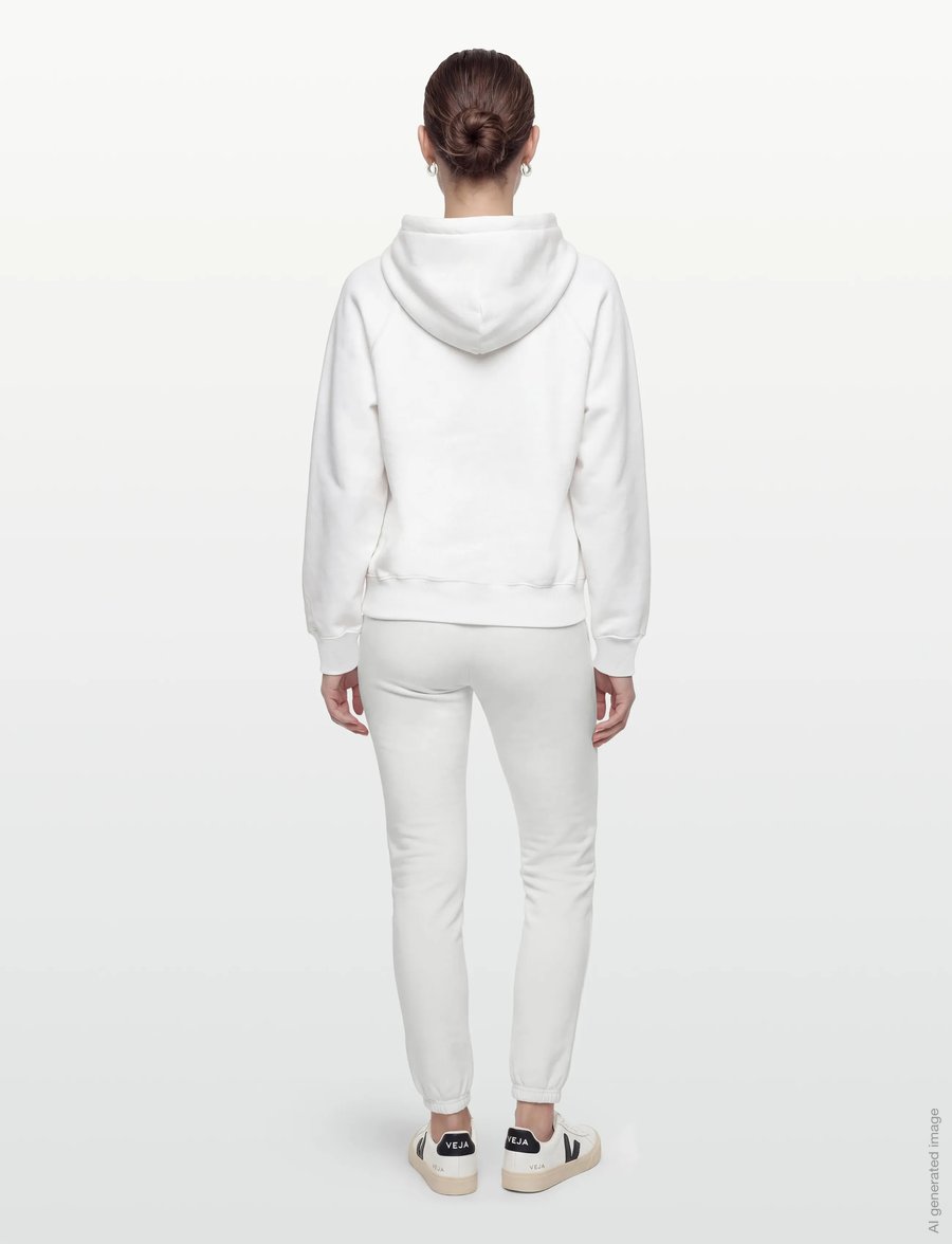 Polo Ralph Lauren - Shrunken Fit Fleece Hoodie - sweatshirts & hættetrøjer - white - 4