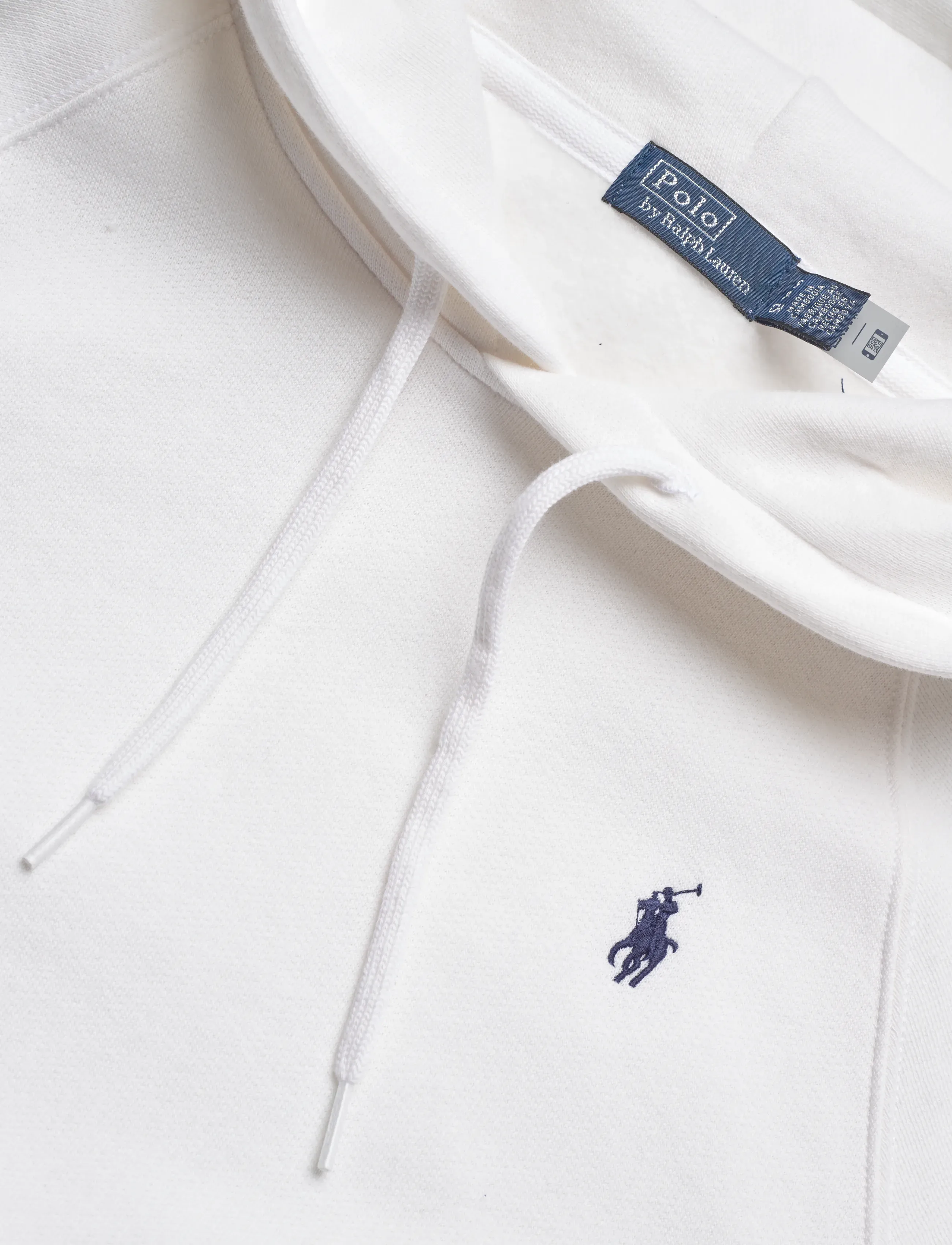 Polo Ralph Lauren - Shrunken Fit Fleece Hoodie - sweatshirts & hættetrøjer - white - 5