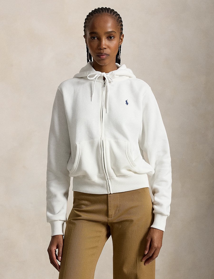Polo Ralph Lauren - Fleece Full-Zip Hoodie - sweatshirts & hættetrøjer - white - 0