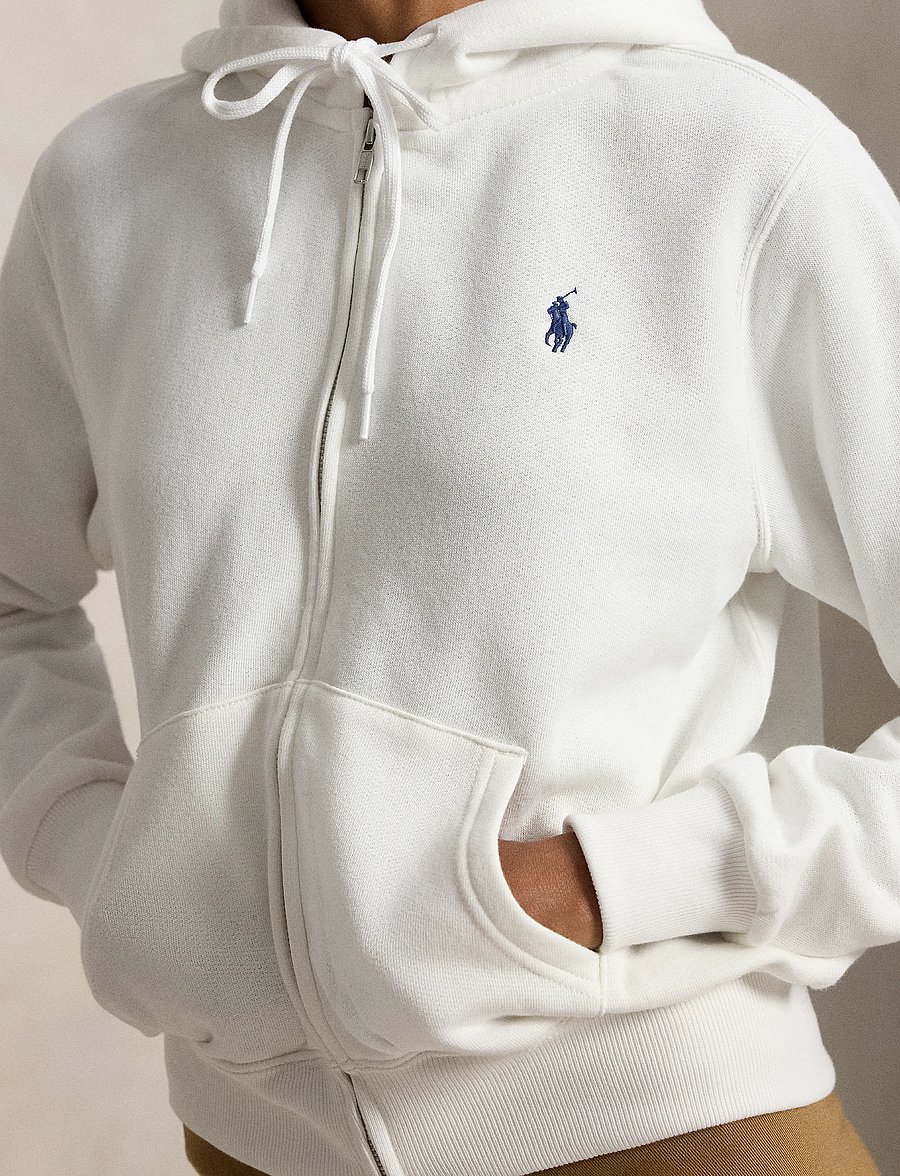 Polo Ralph Lauren - Fleece Full-Zip Hoodie - sweatshirts & hættetrøjer - white - 3
