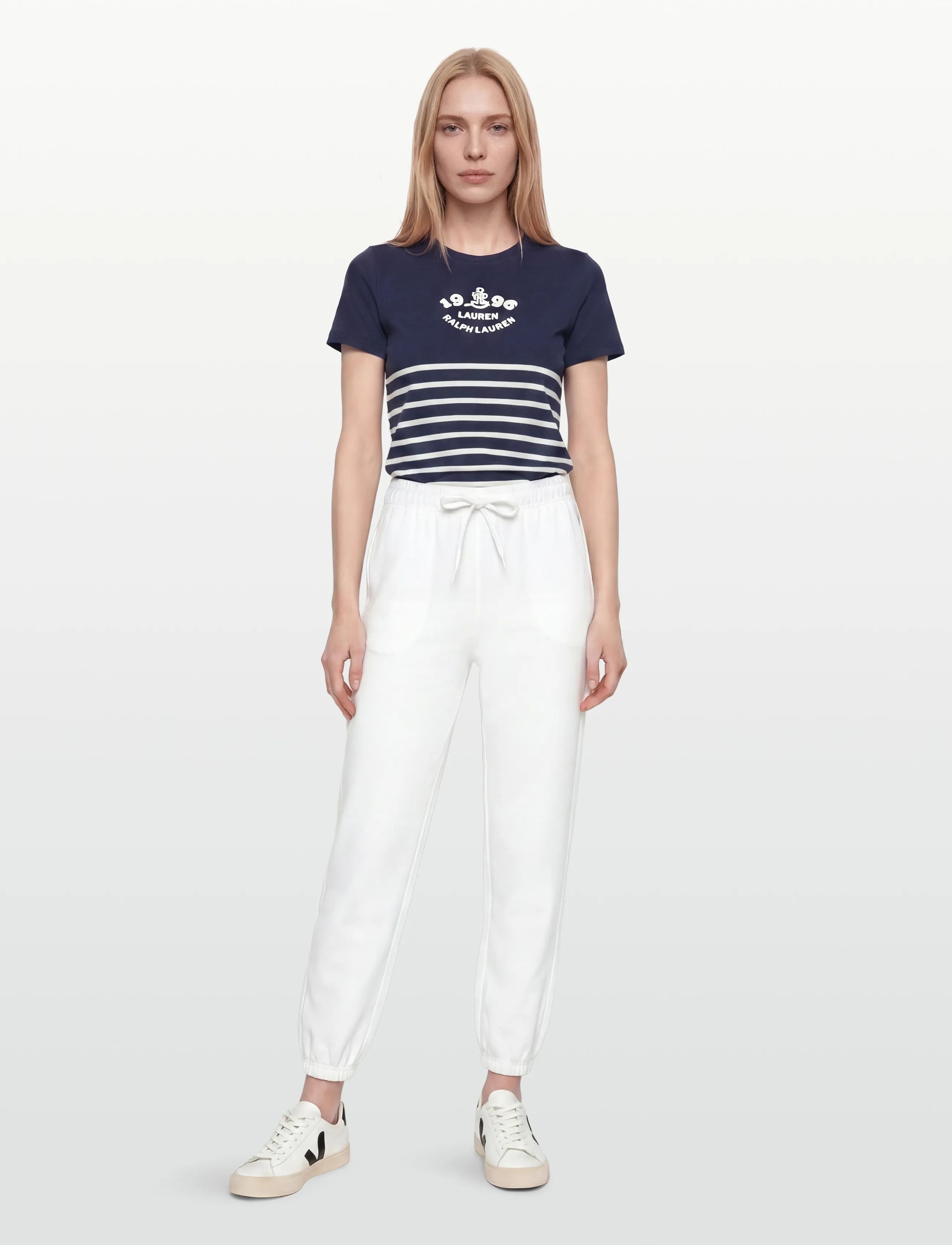 Polo Ralph Lauren Fleece Drawstring Sweatpant, XS, White, Sport Pants > Sport Sweatpants, Dame