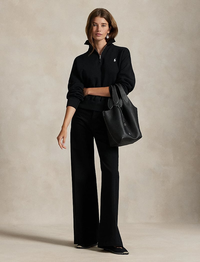 Polo Ralph Lauren - Fleece Quarter-Zip - dressipluusid ja kapuutsiga dressipluusid - polo black - 0