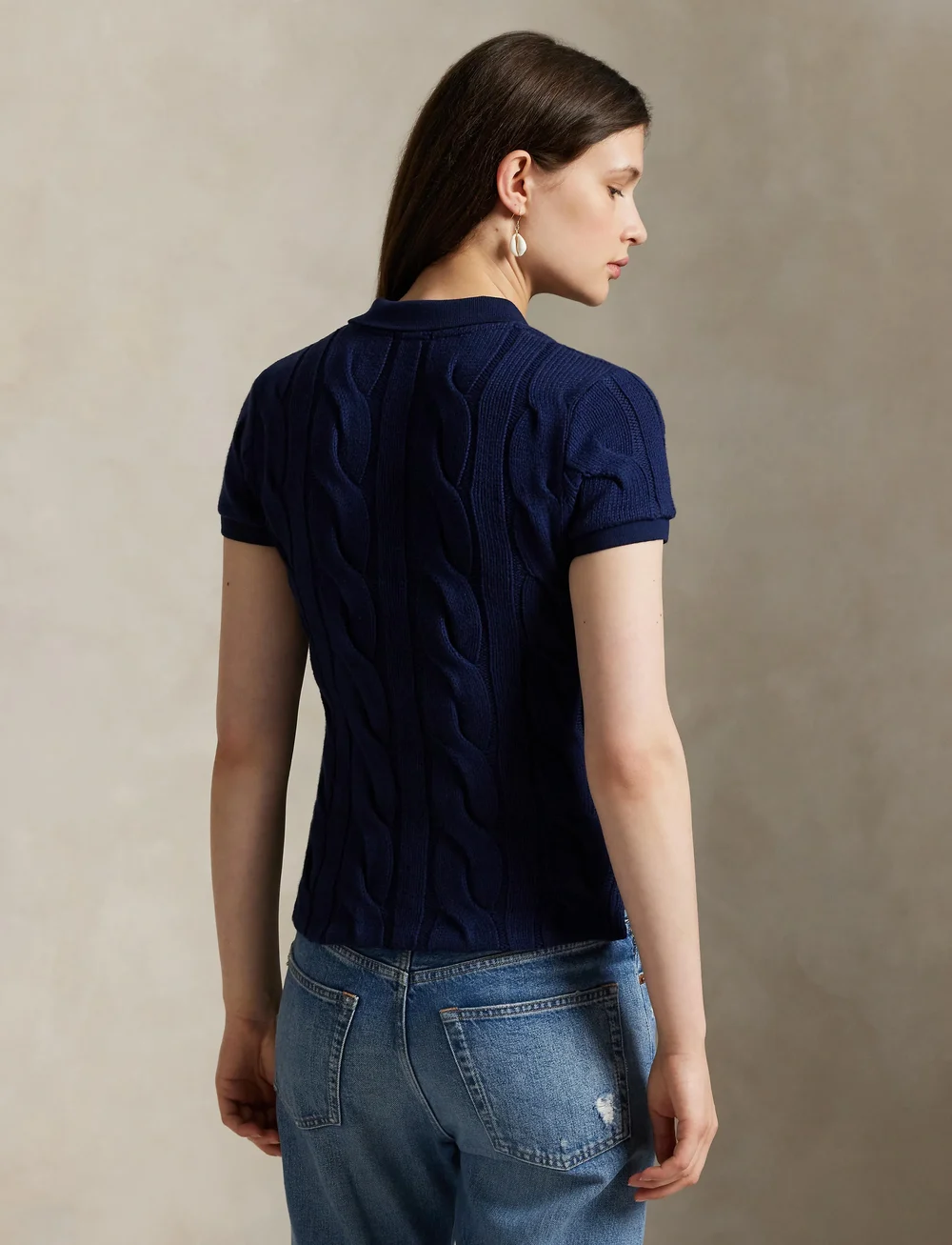 Polo Ralph Lauren - Cable-Knit Cotton Polo Shirt - pikéer - newport navy - 2