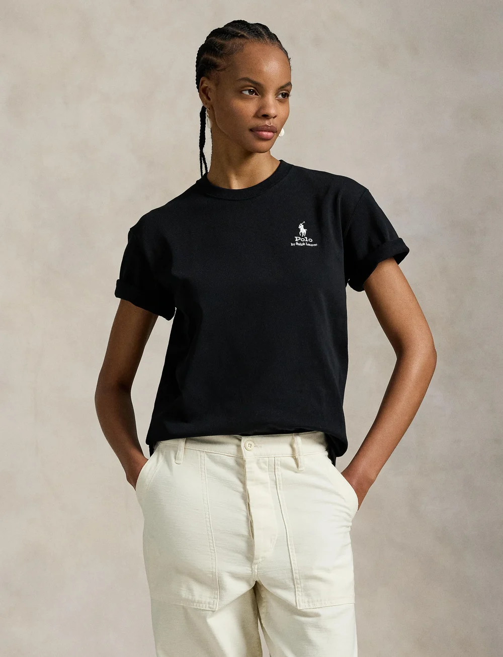 Polo Ralph Lauren - Logo Cotton Jersey Tee - stuttermarbolir og toppar - polo black - 3