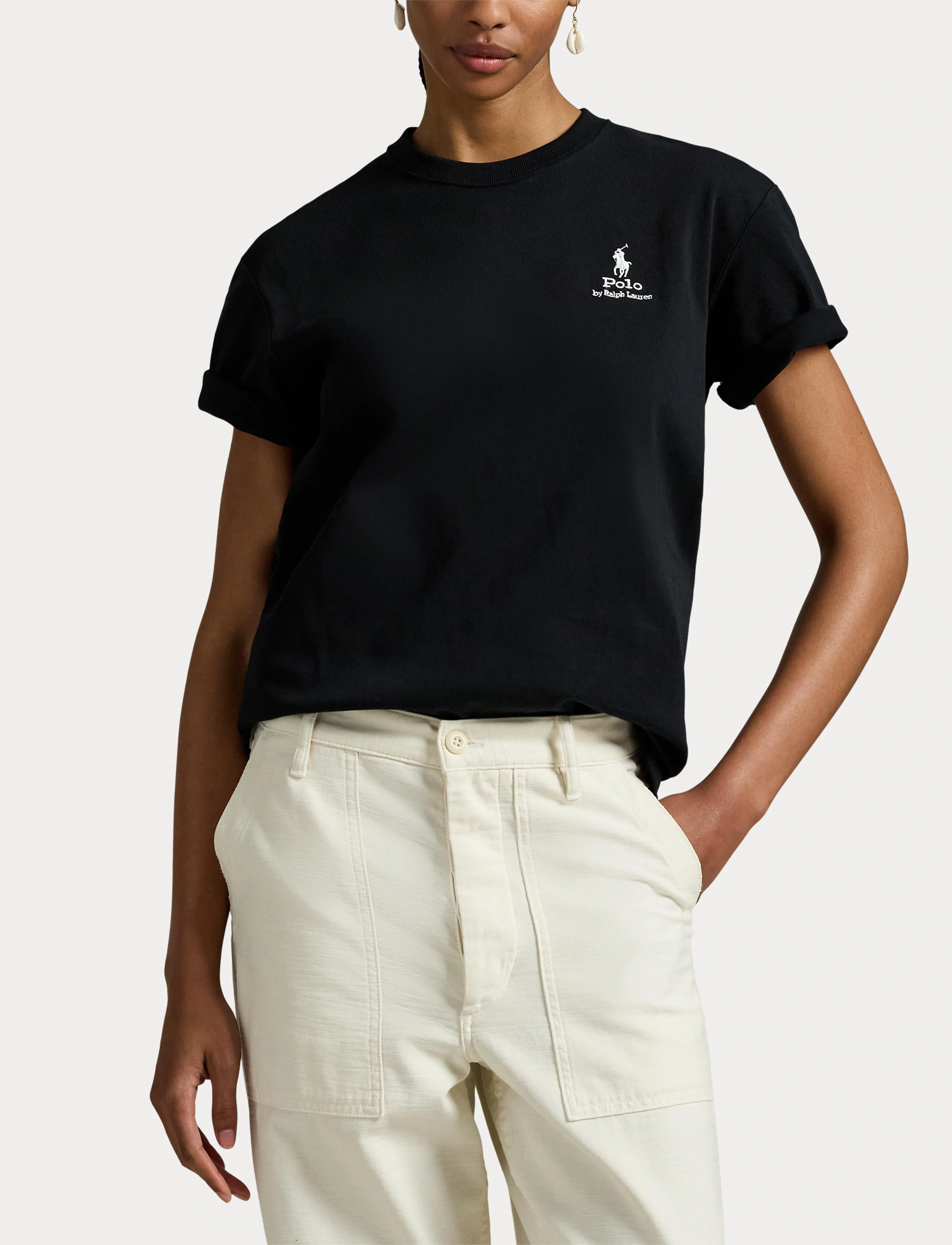 Polo Ralph Lauren - Logo Cotton Jersey Tee - t-shirts - polo black - 5