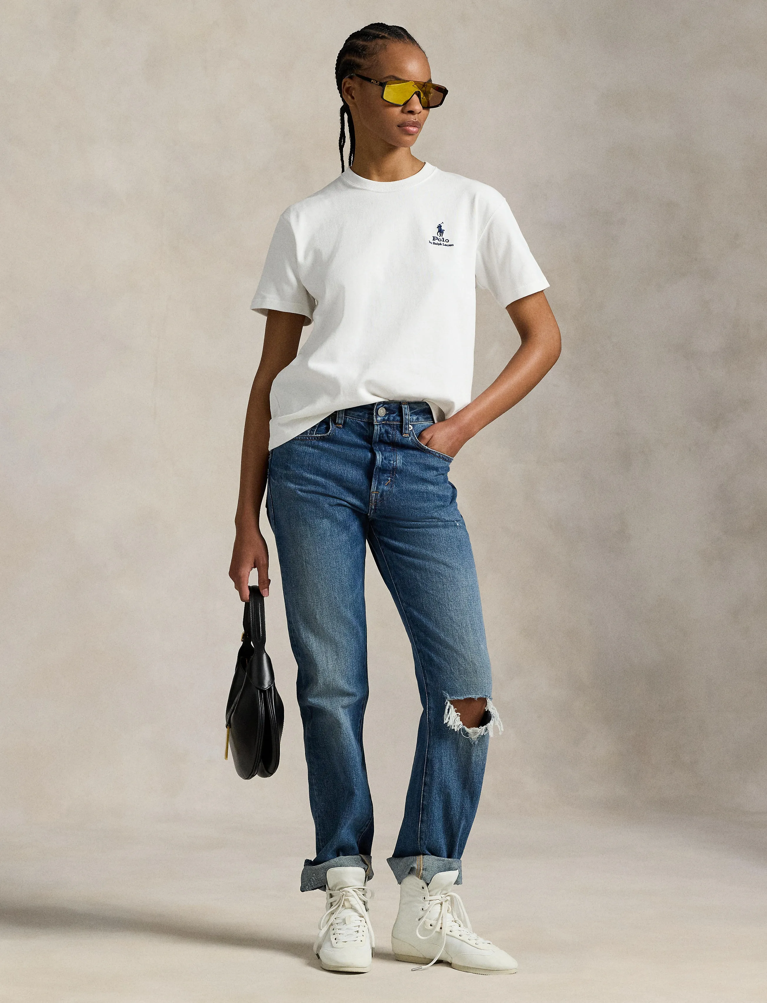Polo Ralph Lauren Logo Cotton Jersey Tee - Ralph Lauren - WHITE / white