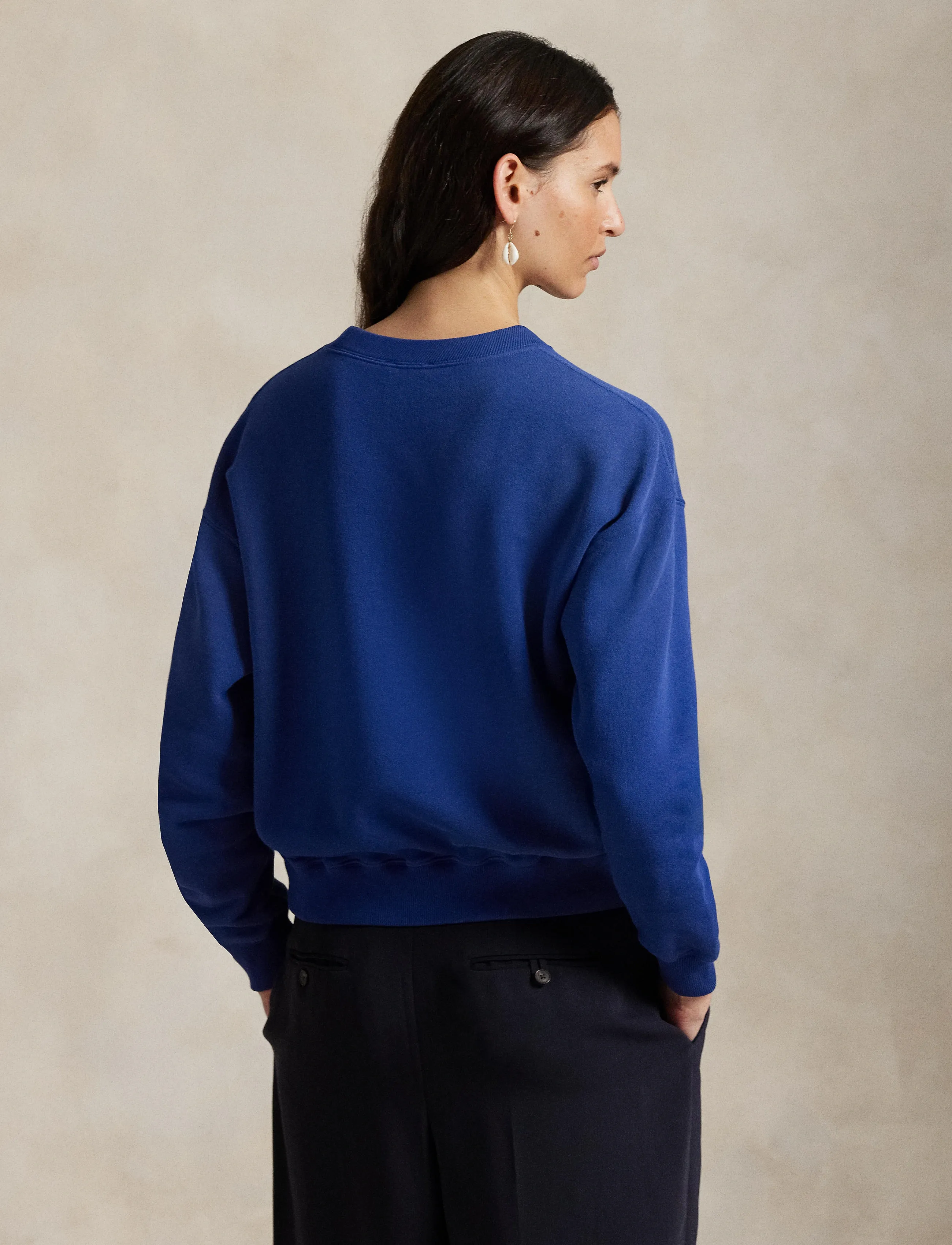 Polo Ralph Lauren - Polo Bear Lightweight Fleece Crewneck - džemperiai - blue yacht - 3