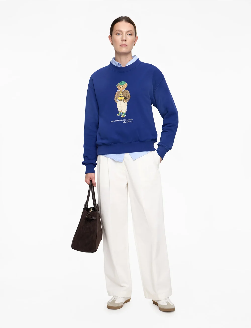 Polo Ralph Lauren - Polo Bear Lightweight Fleece Crewneck - sweatshirts & hættetrøjer - blue yacht - 3