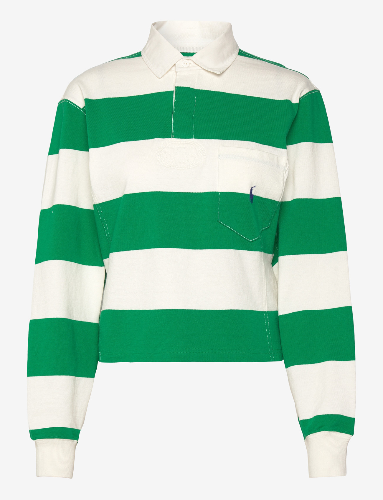 Polo Ralph Lauren - Jersey Shaped Rugby Shirt - toppar & t-shirts - billiard green/de - 0