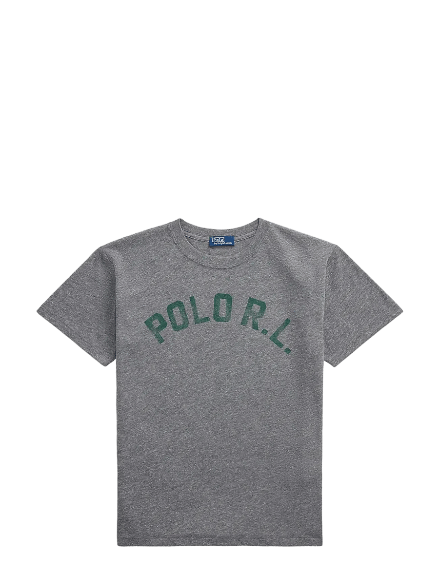 Polo Ralph Lauren - Logo Jersey Crewneck Tee - t-shirts - heather grey/gree - 1