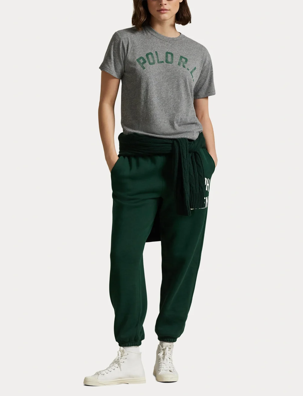 Polo Ralph Lauren - Logo Jersey Crewneck Tee - t-shirts - heather grey/gree - 4