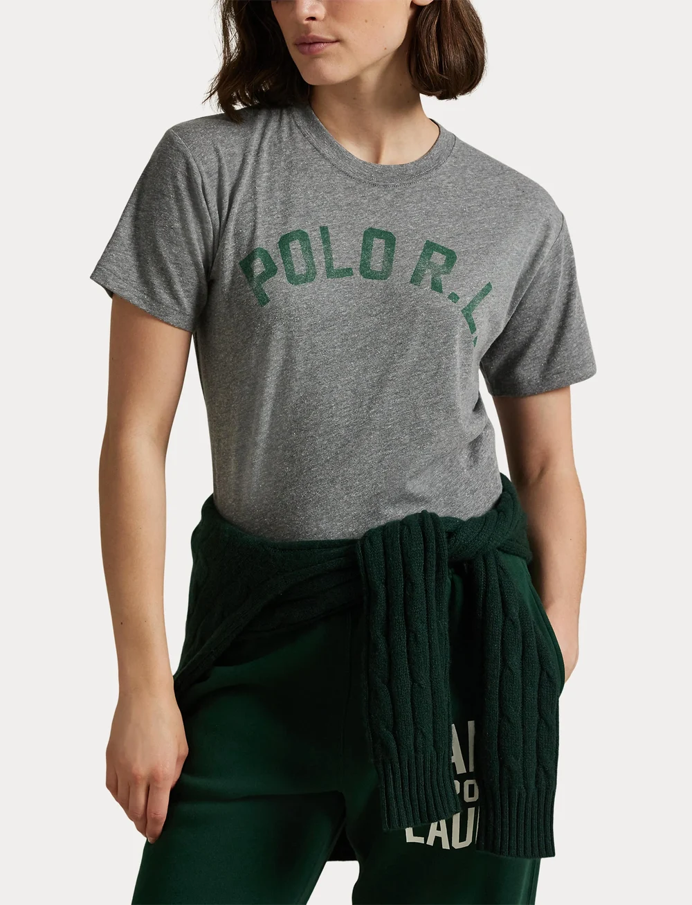 Polo Ralph Lauren - Logo Jersey Crewneck Tee - t-shirts - heather grey/gree - 5