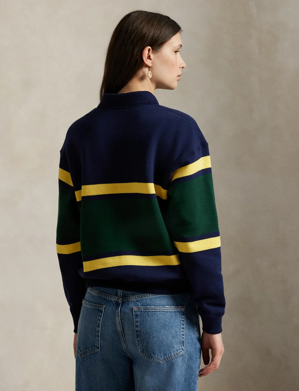 Polo Ralph Lauren - Striped Fleece Long-Sleeve Polo Shirt - hauts à manches longues - navy multi - 2