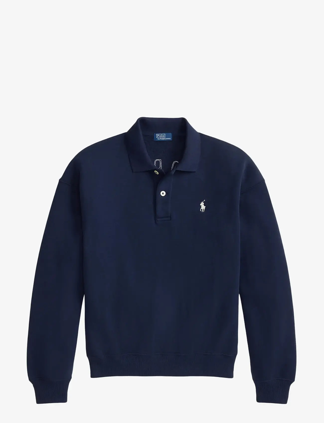 Polo Ralph Lauren - Logo Fleece Polo-Collar Pullover - polosärgid - hunter navy - 1