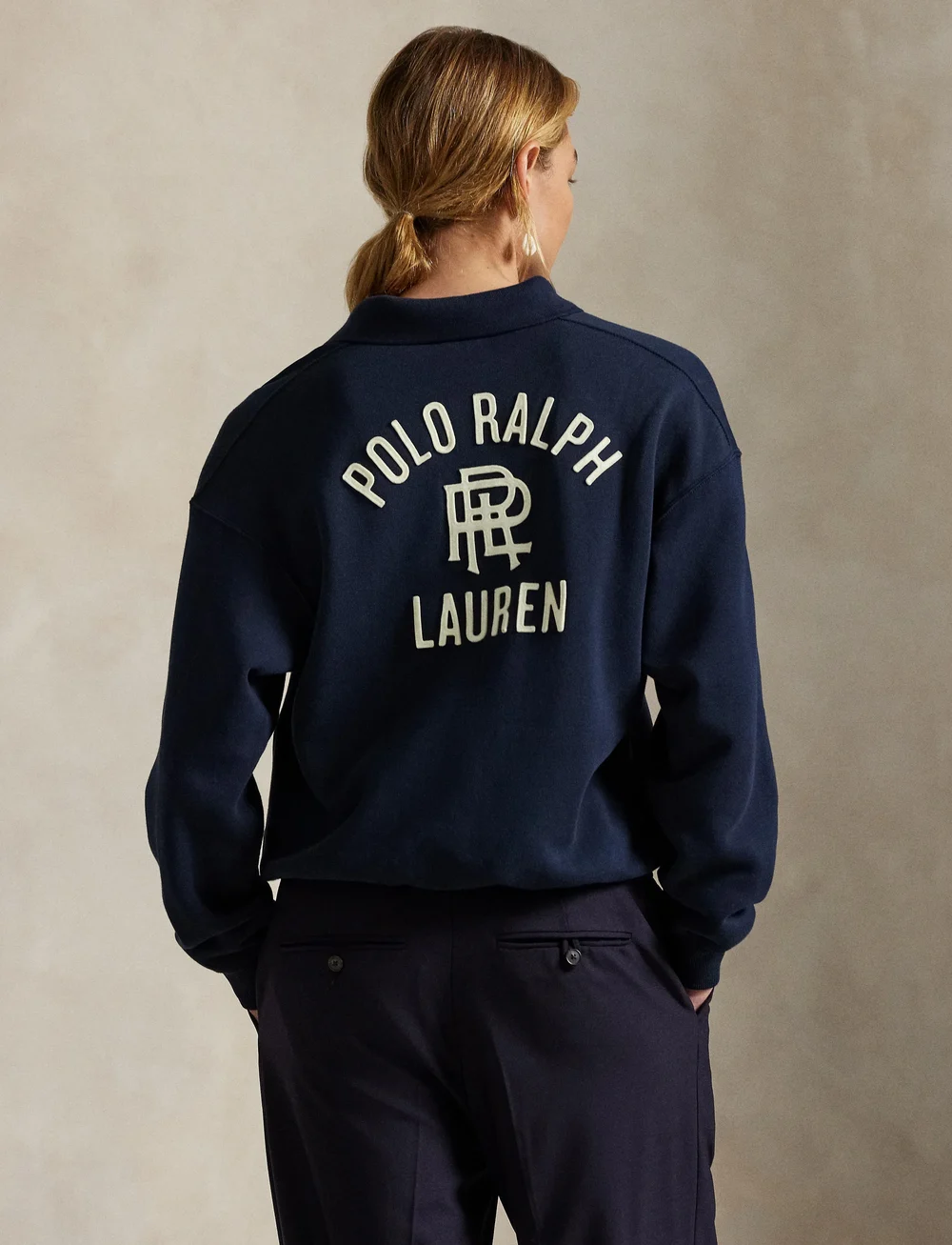 Polo Ralph Lauren - Logo Fleece Polo-Collar Pullover - langärmlige tops - hunter navy - 2