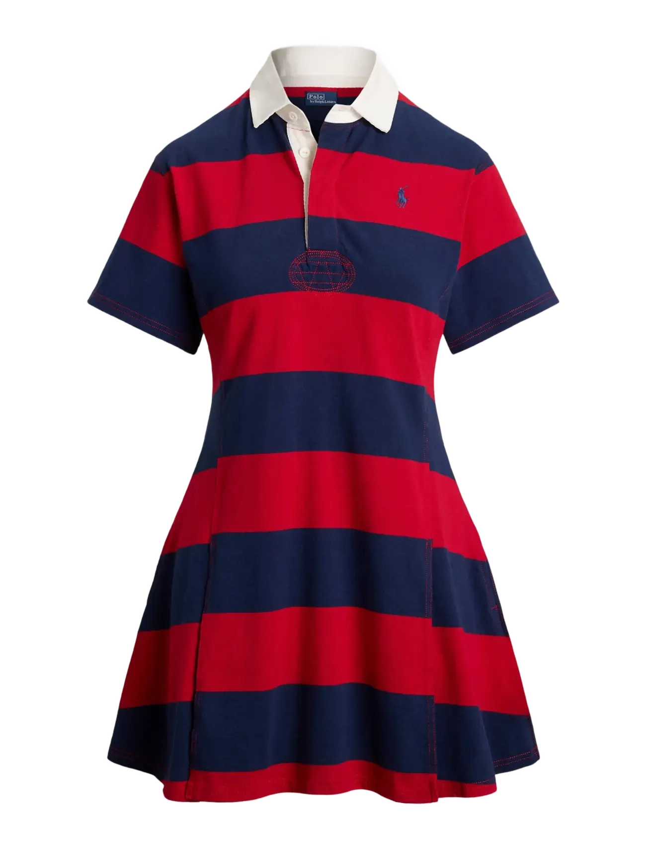 Polo Ralph Lauren - Striped Cotton Jersey Rugby Dress - polo sport red/ne - 1