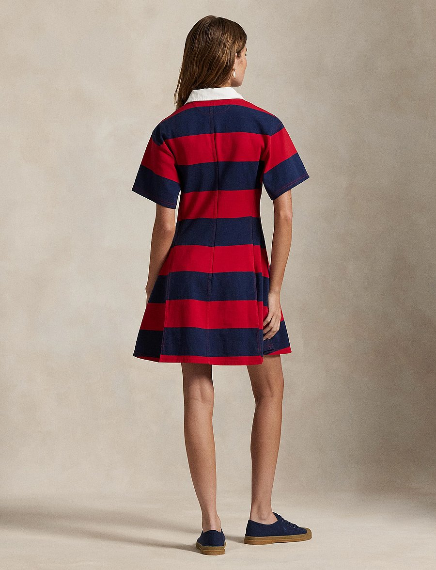 Polo Ralph Lauren - Striped Cotton Jersey Rugby Dress - polo sport red/ne - 2
