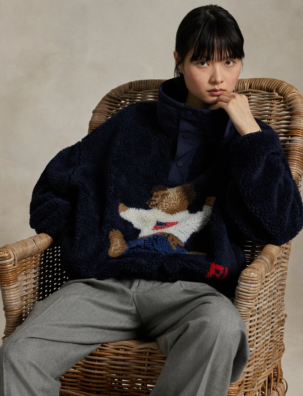 Polo Ralph Lauren - HI PILE FLEECE-KNT-PULLOVER - kõrge kaelusega džemprid - hunter navy - 3