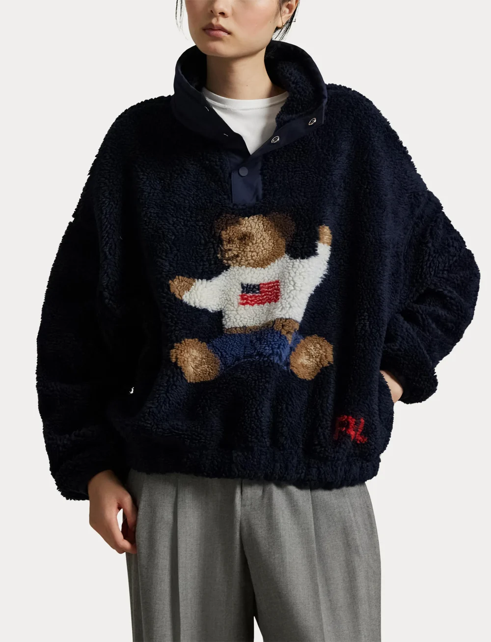 Polo Ralph Lauren - HI PILE FLEECE-KNT-PULLOVER - kõrge kaelusega džemprid - hunter navy - 5