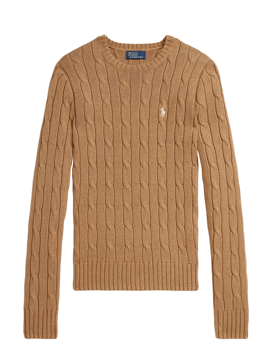 Polo Ralph Lauren - Cable-Knit Cotton Crewneck Sweater - pullover - collection camel - 1