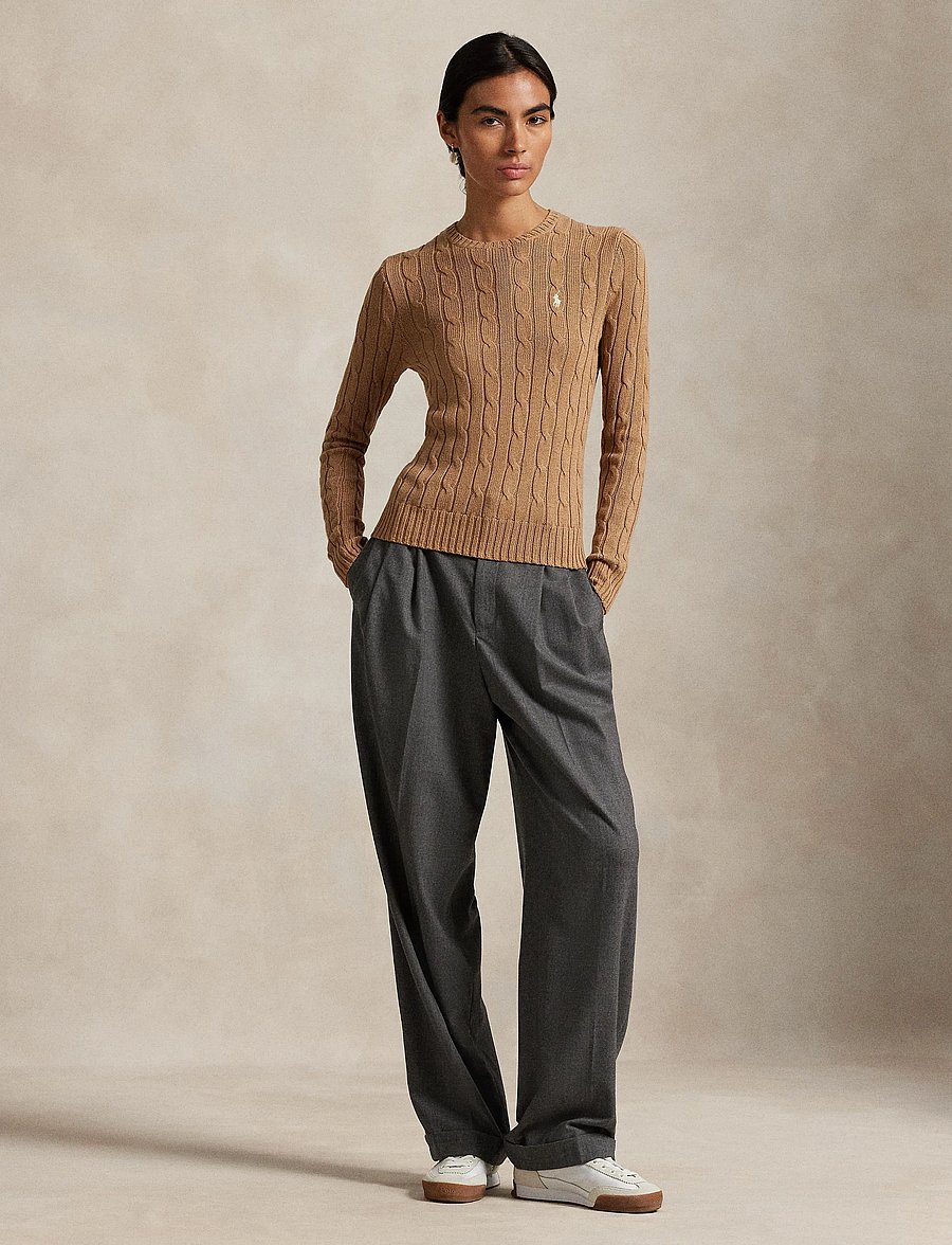 Polo Ralph Lauren - Cable-Knit Cotton Crewneck Sweater - pullover - collection camel - 0