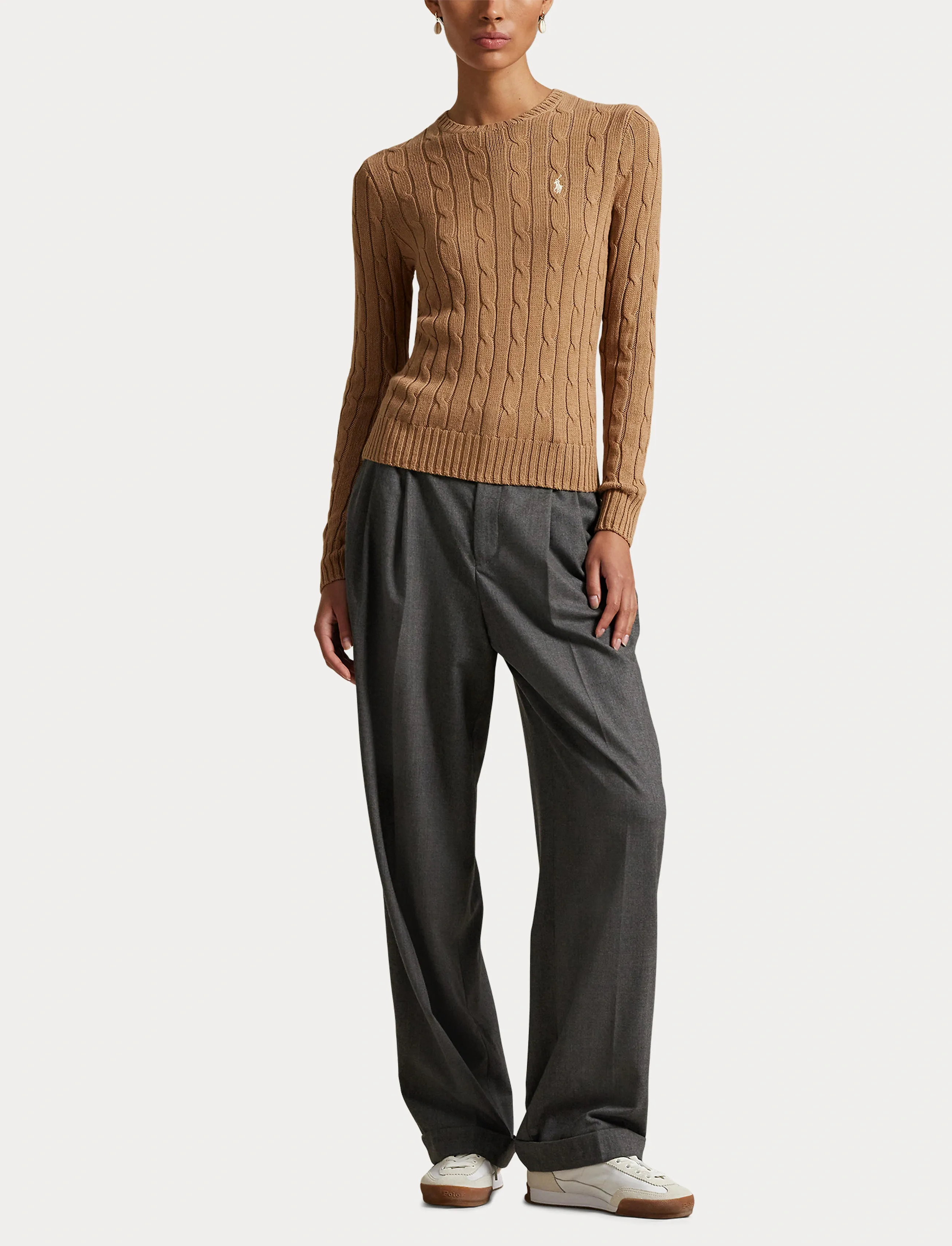 Polo Ralph Lauren - Cable-Knit Cotton Crewneck Sweater - pulls - collection camel - 4