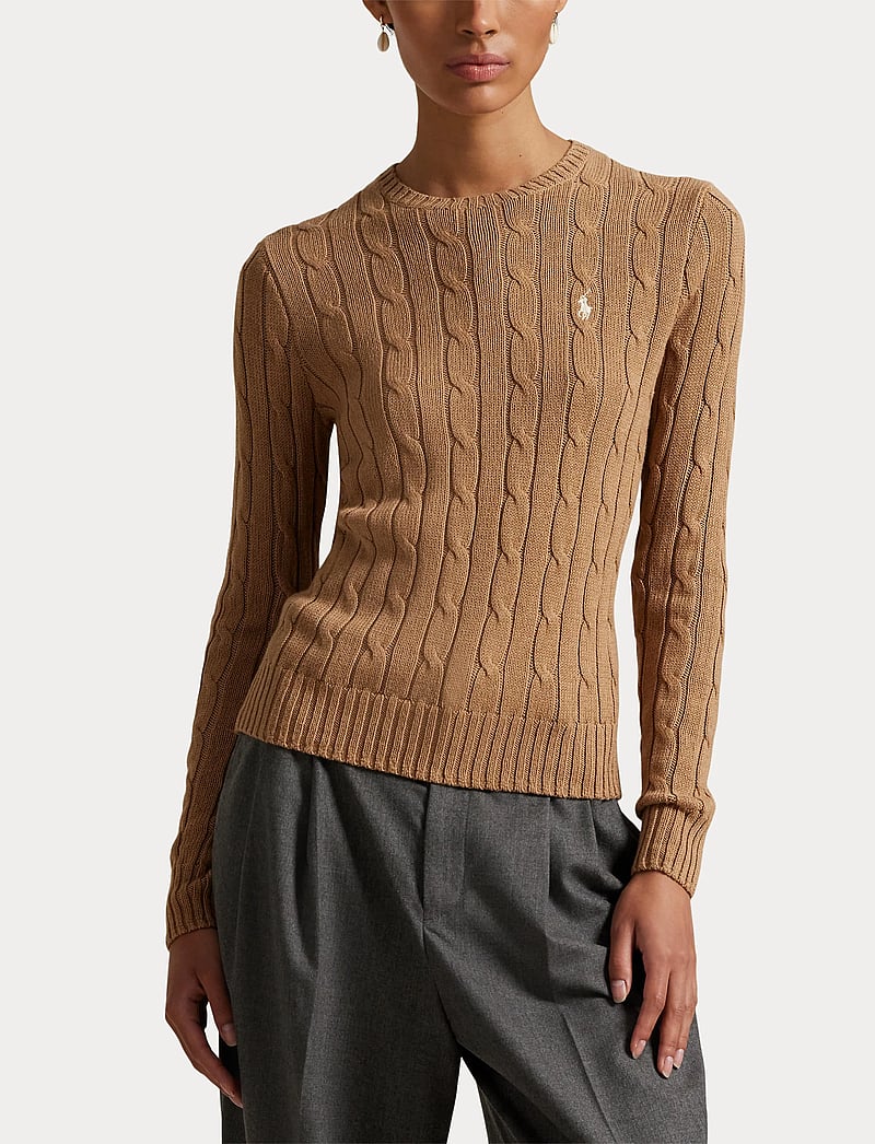Polo Ralph Lauren - Cable-Knit Cotton Crewneck Sweater - pullover - collection camel - 5