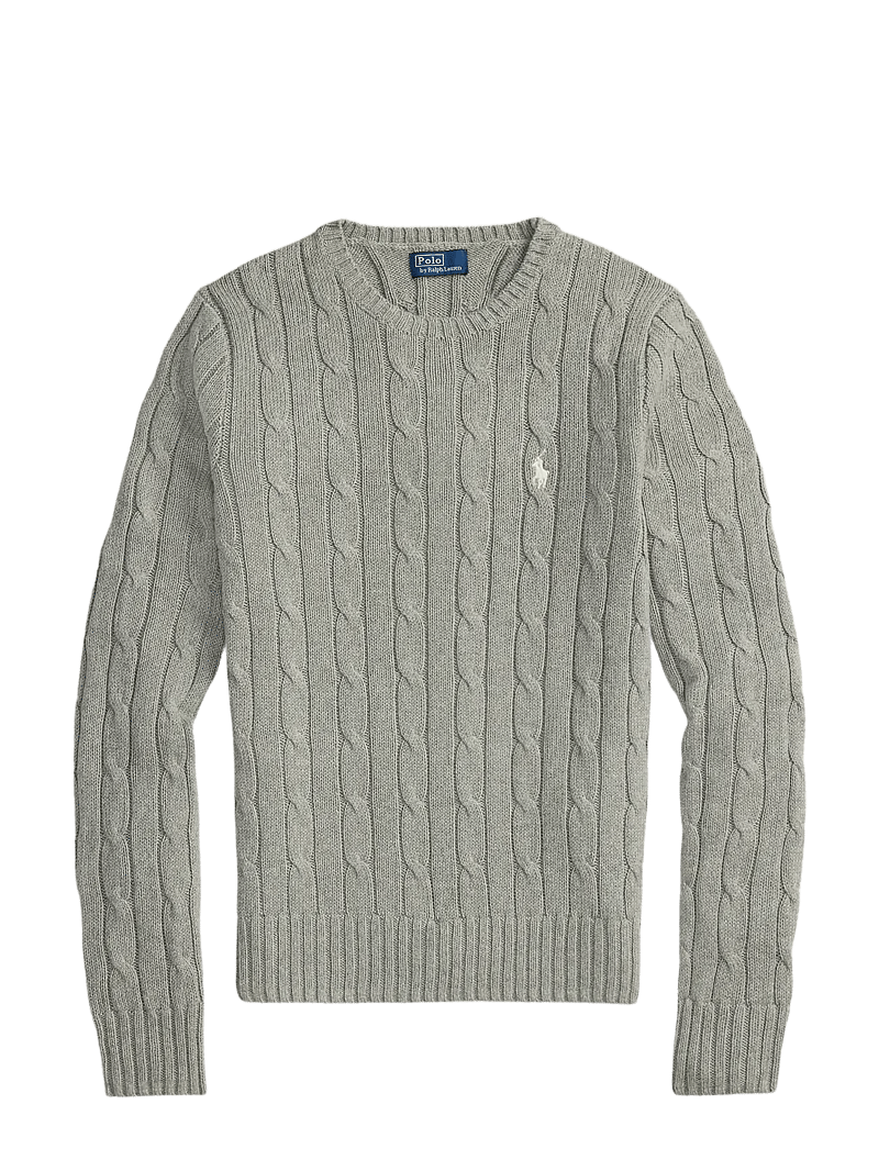 Polo Ralph Lauren - Cable-Knit Cotton Crewneck Sweater - sviitrid - fawn grey heather - 1