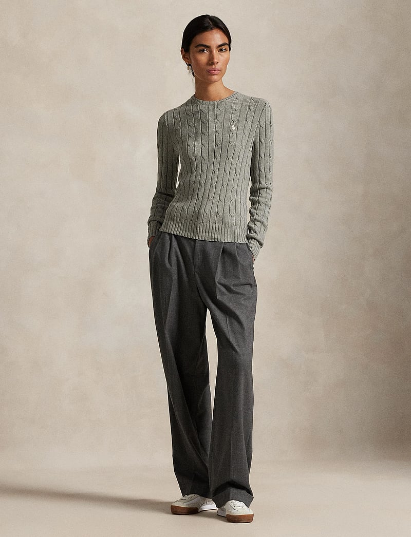 Polo Ralph Lauren - Cable-Knit Cotton Crewneck Sweater - sviitrid - fawn grey heather - 0