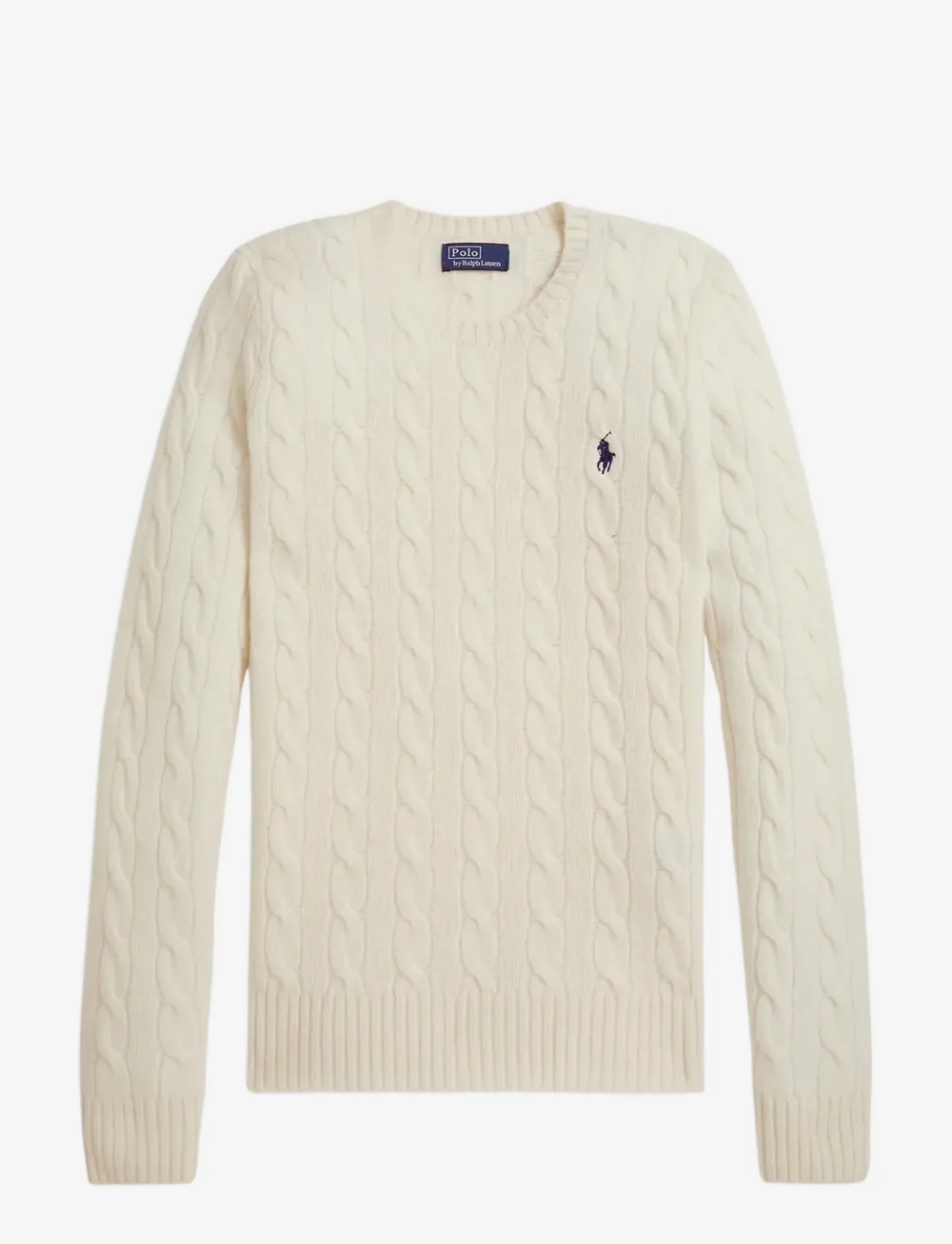 Polo Ralph Lauren - Cable Wool-Cashmere Crewneck Sweater - tröjor - authentic cream - 1