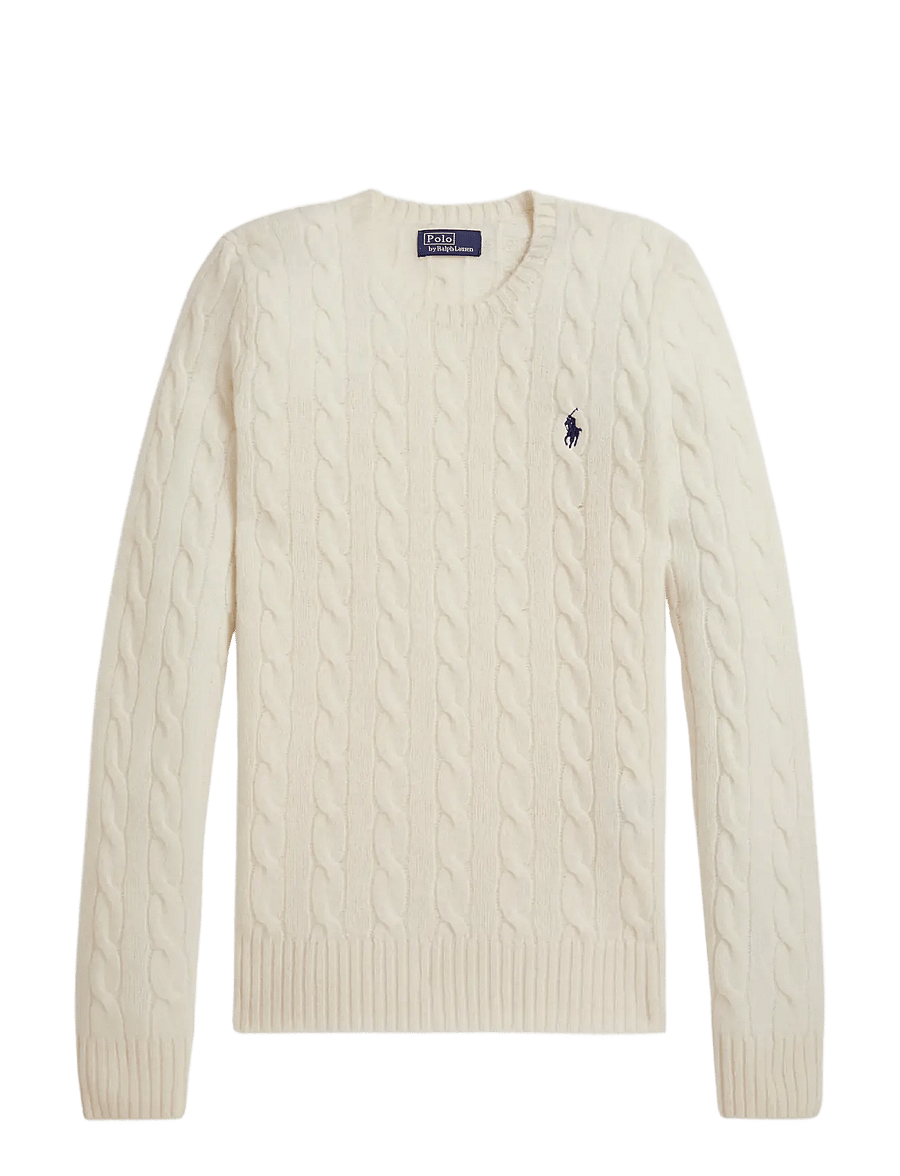 Polo Ralph Lauren - Cable Wool-Cashmere Crewneck Sweater - kaschmir - authentic cream - 1