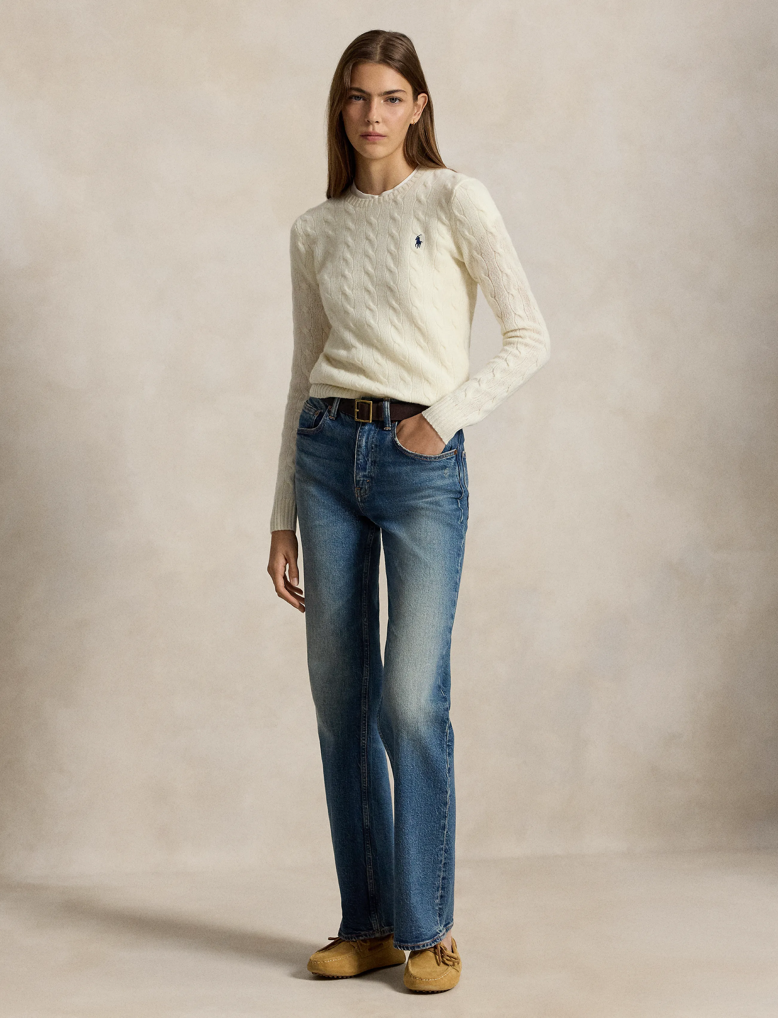 Polo Ralph Lauren - Cable Wool-Cashmere Crewneck Sweater - kašmiir - authentic cream - 4