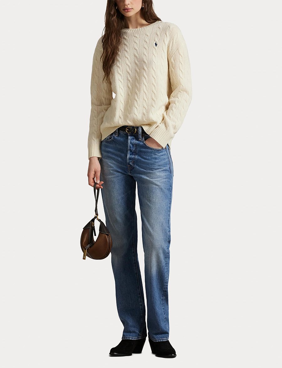 Polo Ralph Lauren - Cable Wool-Cashmere Crewneck Sweater - kaschmir - authentic cream - 4