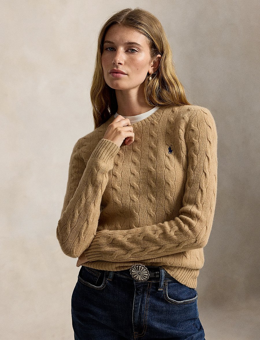 Polo Ralph Lauren - Cable Wool-Cashmere Crewneck Sweater - cashmere - collection camel - 0