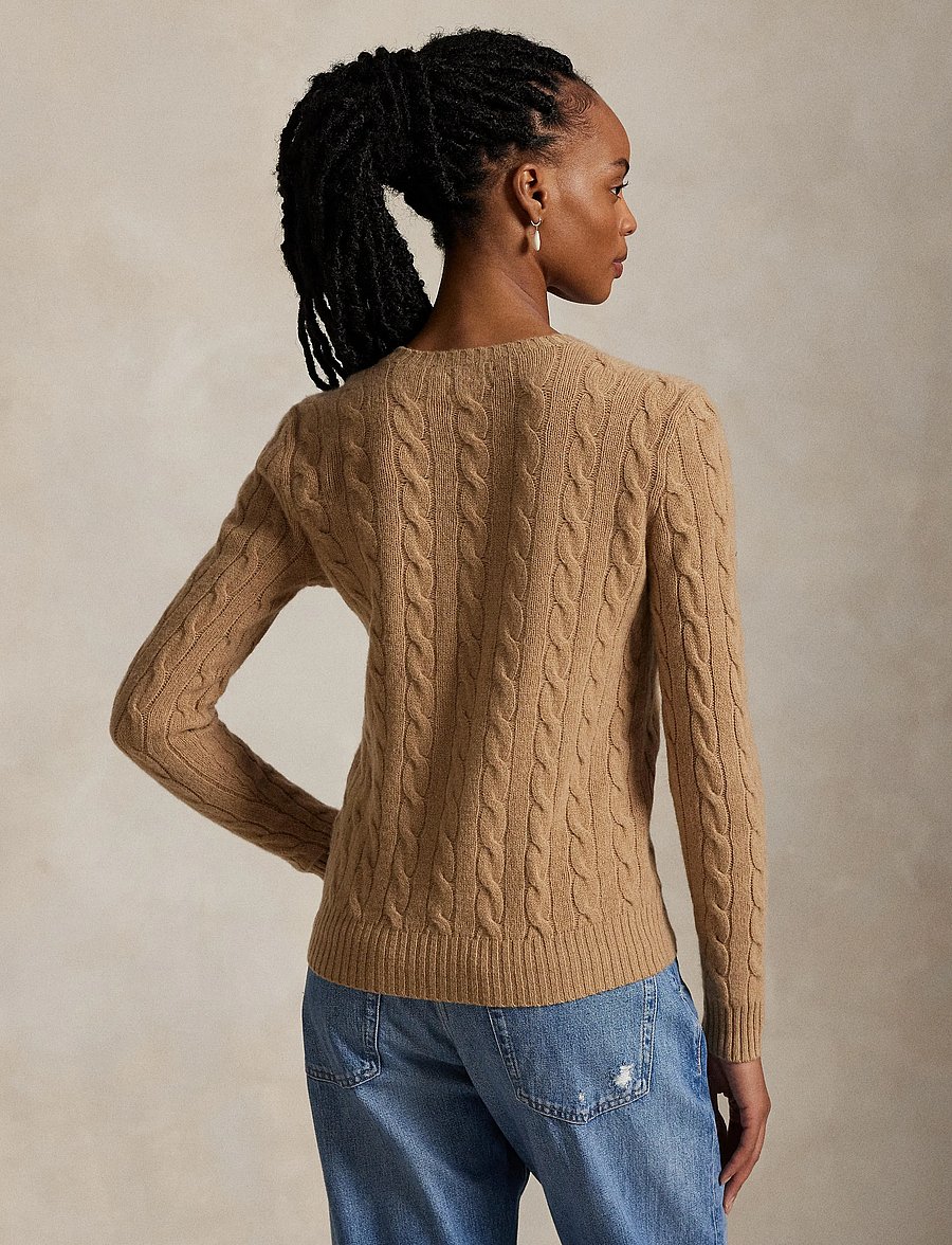 Polo Ralph Lauren - Cable Wool-Cashmere Crewneck Sweater - collection camel - 2